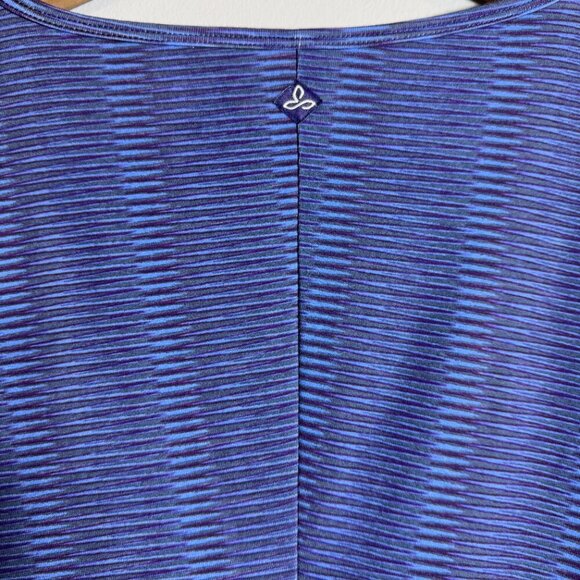 prAna Nadia Short Sleeve Wrap Mini Dress Women's XS Purple Active Activewear - Picture 9 of 11